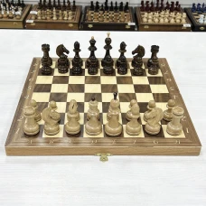 Шахматы классические орех Премиальные люкс