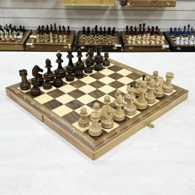 Шахматы классические орех Премиальные люкс