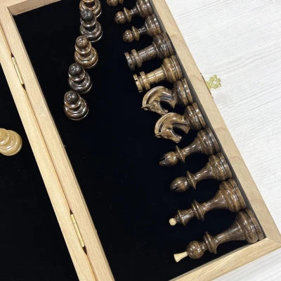 Шахматы классические орех Премиальные люкс