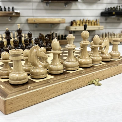 Шахматы классические орех Премиальные люкс