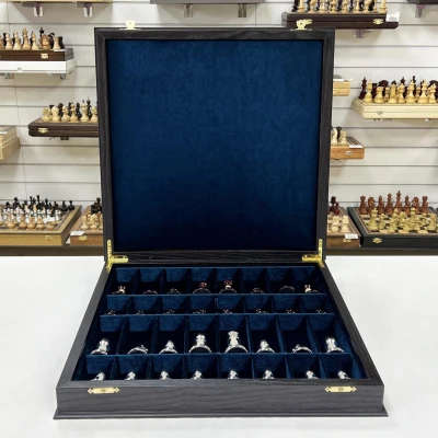 Шахматы подарочные Итальянский дизайн темные Люкс моренный дуб