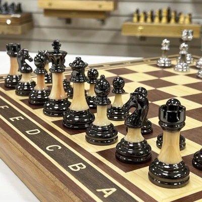 Шахматы подарочные Итальянский дизайн красное дерево