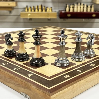 Шахматы подарочные Итальянский дизайн красное дерево