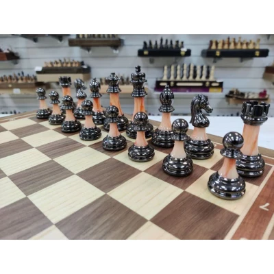 Шахматы подарочные в ларце Итальянский дизайн орех