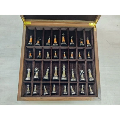 Шахматы подарочные в ларце Итальянский дизайн орех