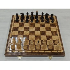 Шахматы эксклюзивные из карельской березы в подарок