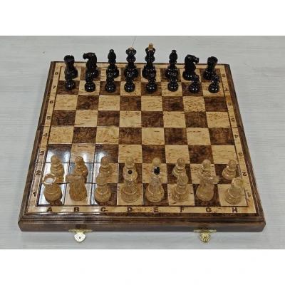 Шахматы эксклюзивные из карельской березы в подарок