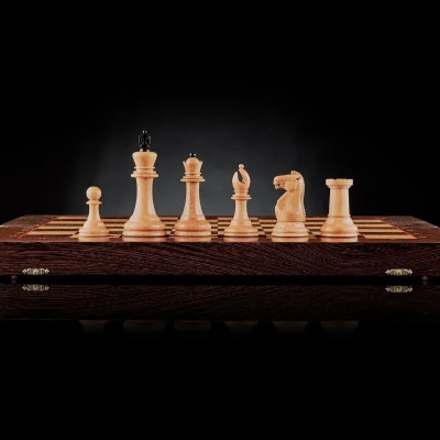 Шахматы "Стаунтон Компакт" с ложементом