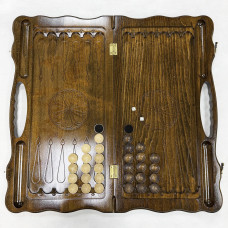 Нарды резные "Звезда" с ручкой, Haleyan