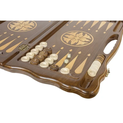 Нарды резные "Битва львов" с ручкой 60, Haleyan