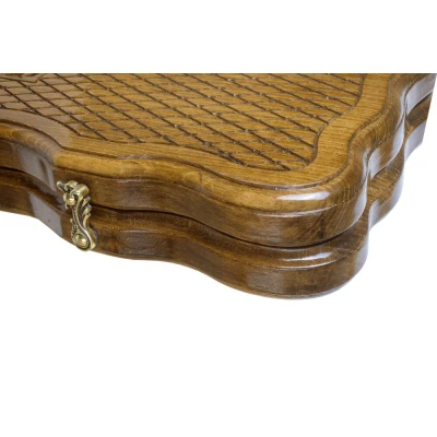 Нарды резные "Битва львов" с ручкой 60, Haleyan