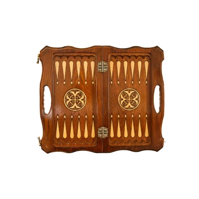 Шахматы + нарды резные 40 с ручкой, Haleyan