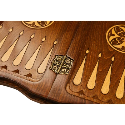 Шахматы + нарды резные 40 с ручкой, Haleyan