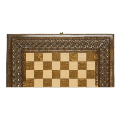 Шахматы + нарды резные "Армянский Орнамент 2" 40, Haleyan