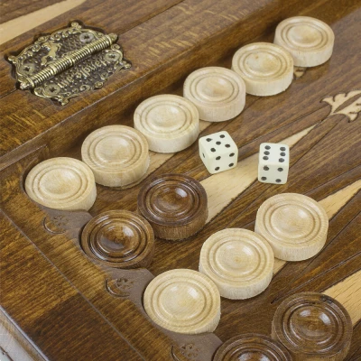 Шахматы + нарды резные "Армянский Орнамент 2" 40, Haleyan