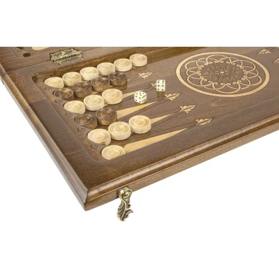 Шахматы + нарды резные "Армянский Орнамент 2" 50, Haleyan