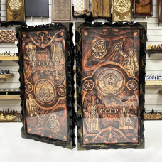 Нарды стеклянные подарочные СССР 63 см с чехлом