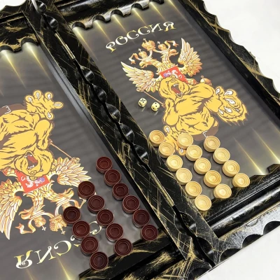 Нарды стеклянные подарочные СССР 63 см с чехлом