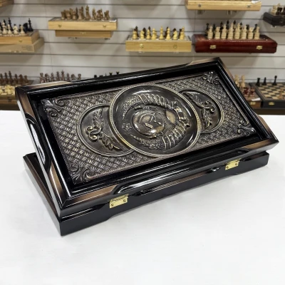 Нарды резные подарочные массив клена СССР\Россия 52 см