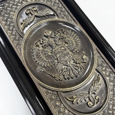 Нарды резные подарочные массив клена СССР\Россия 52 см