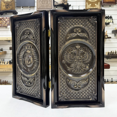 Нарды резные подарочные массив клена СССР\Россия 52 см