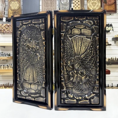 Нарды резные подарочные из массива клена Беркут 58 см