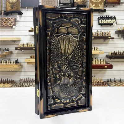 Нарды резные подарочные из массива клена Беркут 58 см