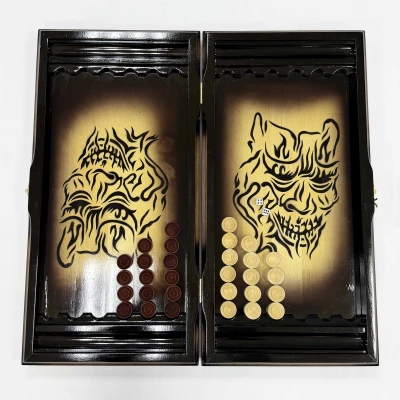 Нарды резные подарочные Маска и карты 58 см