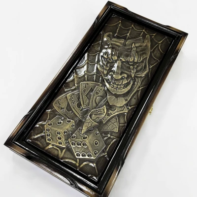 Нарды резные подарочные Маска и карты 58 см