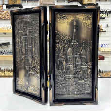 Нарды резные лакированные Собор 58 см