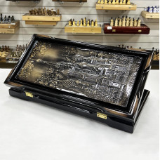 Нарды резные лакированные Собор 58 см