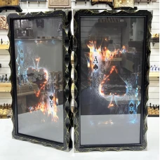 Нарды стеклянные подарочные Туз 63 см с чехлом