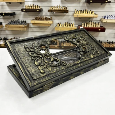 Нарды стеклянные прорезные подарочные 70 см