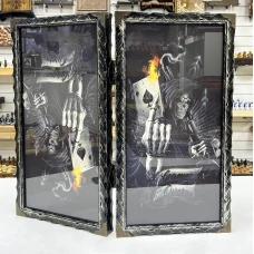 Нарды стеклянные подарочные Game over 62 см с чехлом