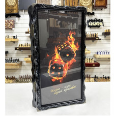 Нарды стеклянные подарочные Жизнь игра 63 см с чехлом