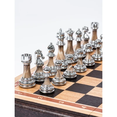 Шахматы подарочные Итальянский дизайн дуб средние