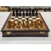 Шахматы деревянные из ореха и дуба подарочные в ларце 40 см с утяжелением