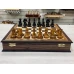 Шахматы деревянные из ореха и дуба подарочные в ларце 40 см с утяжелением