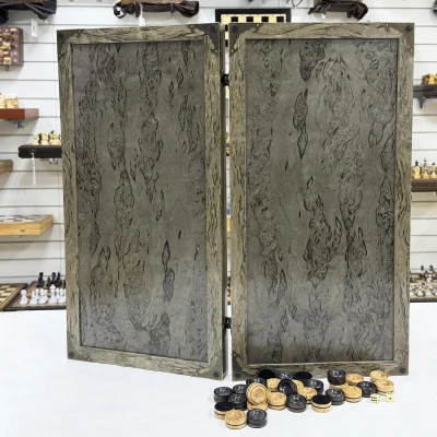 Нарды подарочные из мореной карельской березы большие 62 см