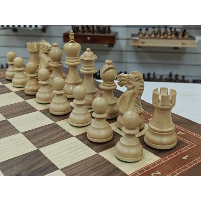 Шахматы подарочные из американского ореха в ларце с фигурами Эндшпиль Люкс