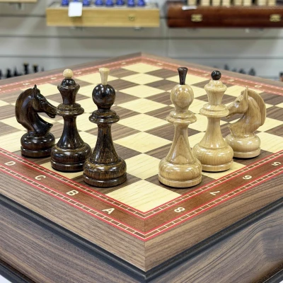 Шахматы в ларце с выдвижными ящиками орех Премиальные люкс