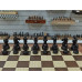 Шахматы подарочные из мореного дуба Антик в ларце с фигурами карельская береза Люкс