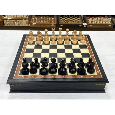 Шахматы подарочные в ларце Стародворянские из дуба