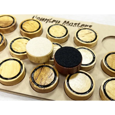 Фишки для нард Карельская береза Махагон 30 мм