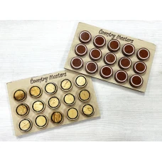 Фишки для нард Карельская береза Махагон 30 мм