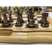 Шахматы из дерева подарочные с ручкой и ячейками Антик металл