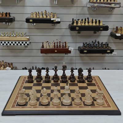 Шахматы подарочные ручной работы Дуб-кавказский граб