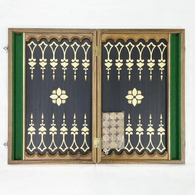 Нарды подарочные ручной работы Эбен орех большие