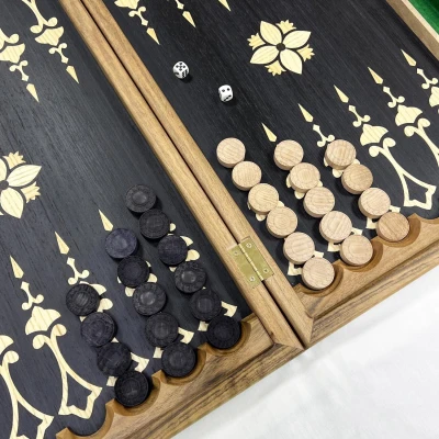 Нарды подарочные ручной работы Эбен орех большие