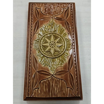 Нарды ручной работы Парусник цветные средние